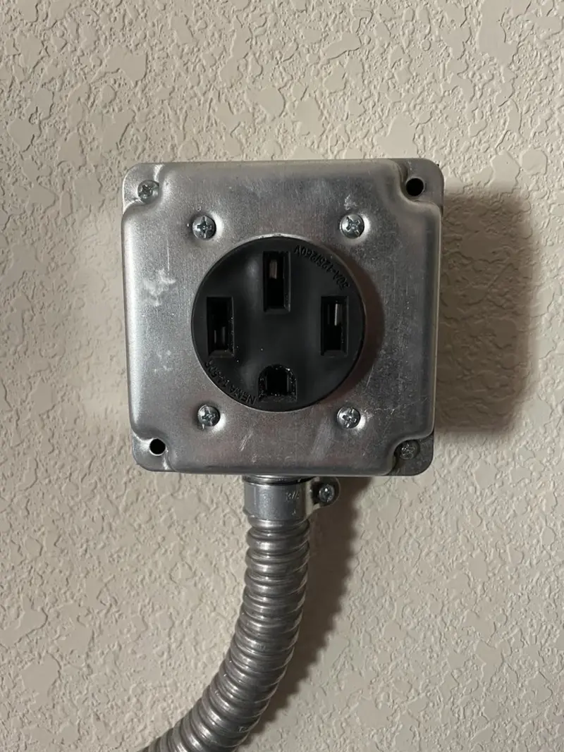 NEMA 14-50 outlet installed for Electrical Panel Upgrade in Neenah